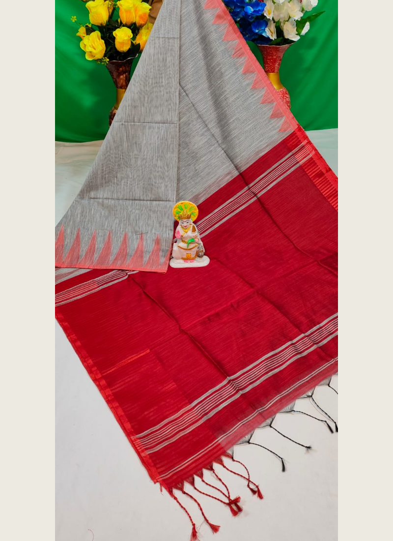 Temple Handloom Cotton Silk Saree