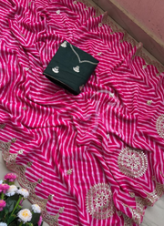 Special Shwan Lariya Saree – Cyc Georgette with Goota Foil & Coding Work 8