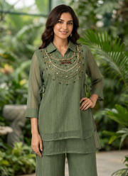 Premium Tissue Co-ord Outfit | Indian Celebration Wear for Women Australia 3