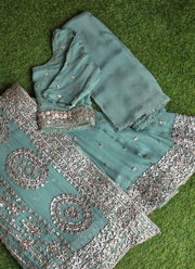 Handmade Gotapatti Saree – Stitched Blouse & Petticoat 8