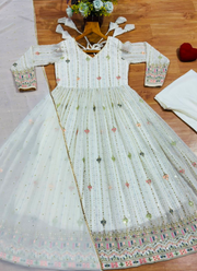 Designer Faux Blooming Anarkali Suit 3