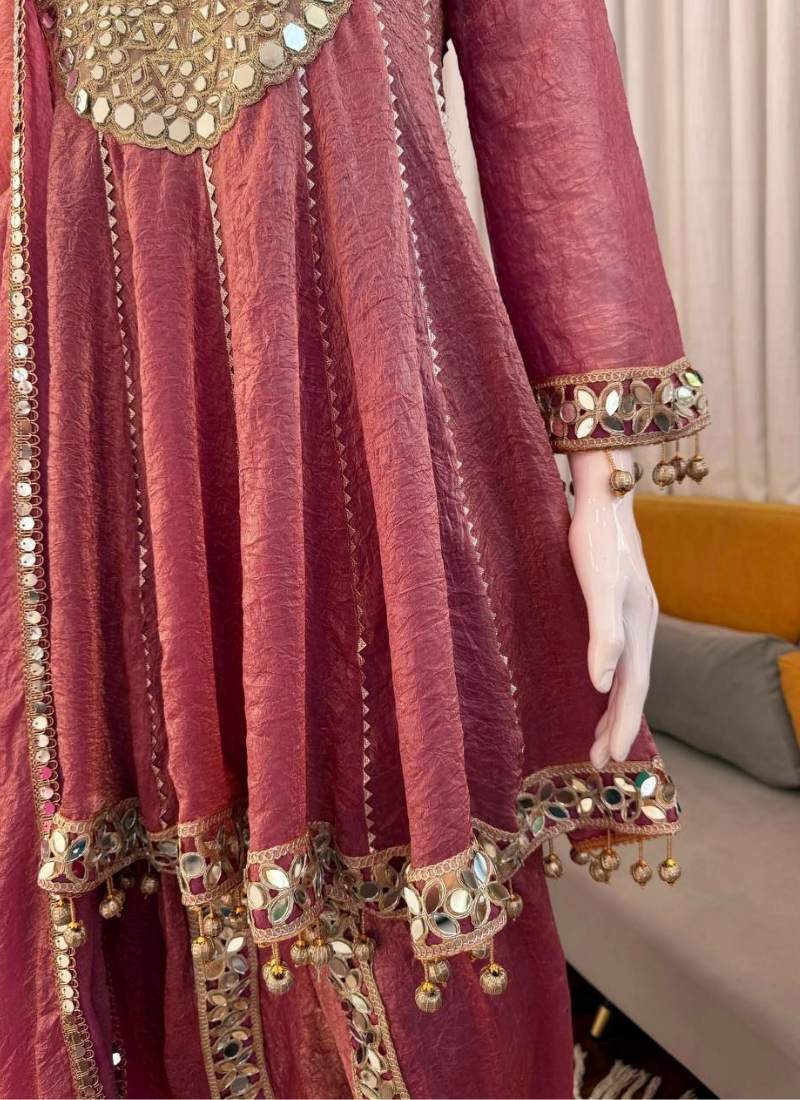 Gold Crush Kurta Set with Dupatta