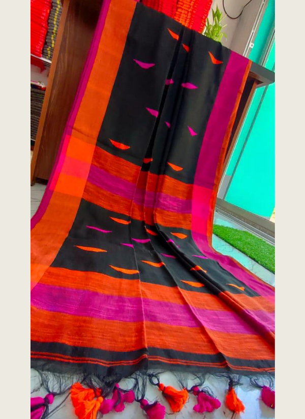 Barfi Khadi Handloom Saree with Blouse