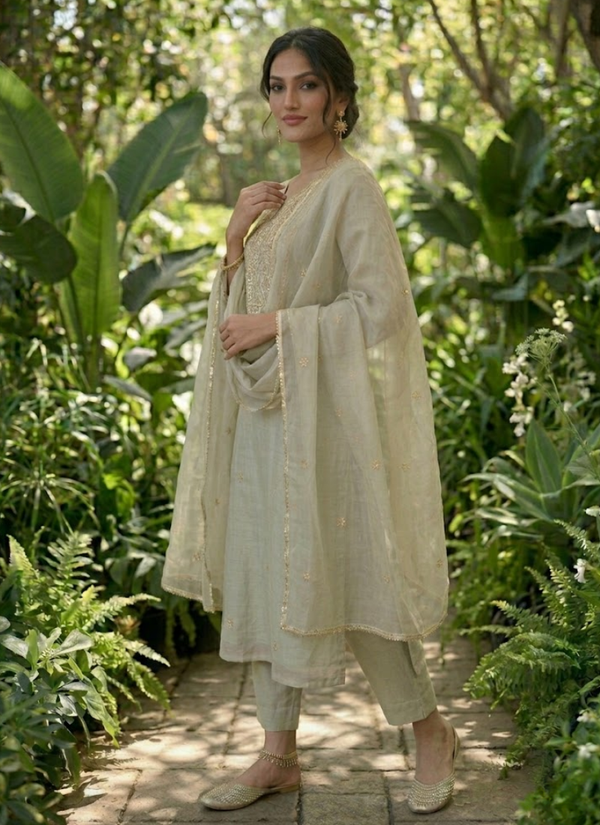 Organza Salwar Suit with Gotta Patti Work