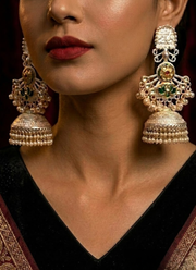 Silver Polished Panchi Fusion Earrings 7