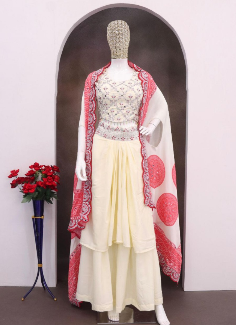 Indowestern Dhoti Set with Mirror Work Elegance