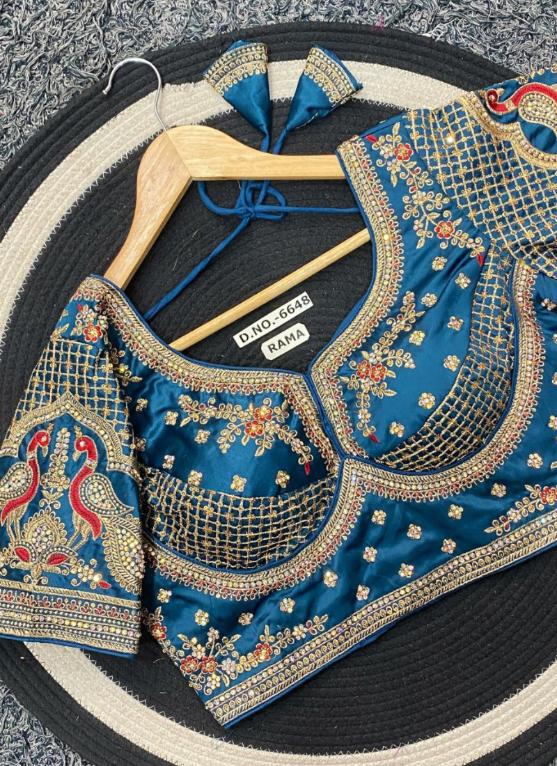 Partywear Women’s Blouse with Premium Padding & Back‑Open Design