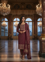 Pure Modal Ajrak Salwar Suit – Dupatta Kari Border 5