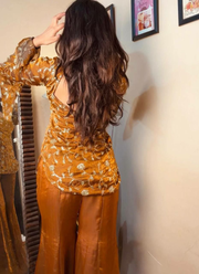 NC Moss Sharara Suit with Sequins Embroidery (Kurti + Palazzo) 3