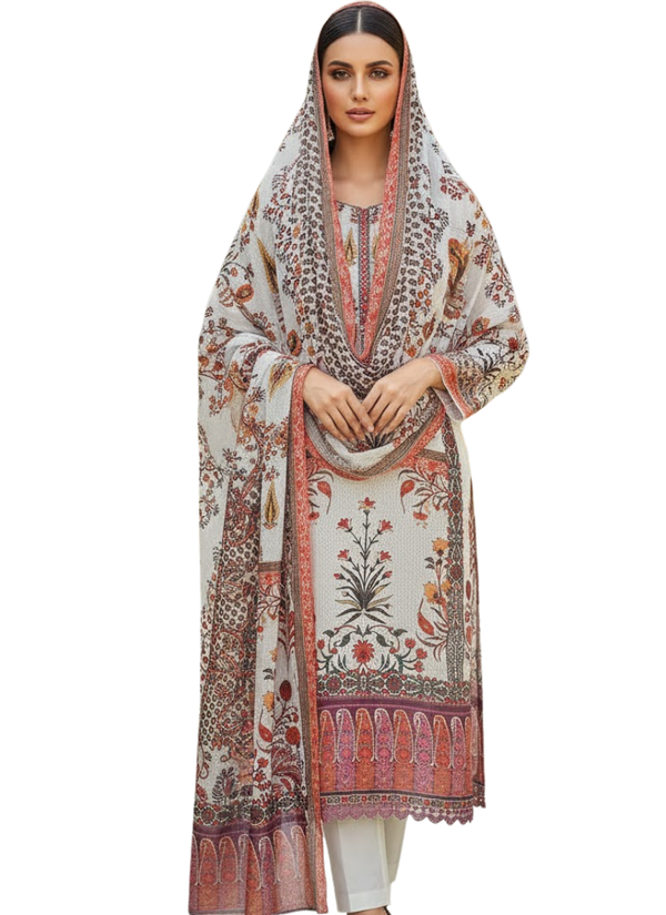 Pakistani Satin 3-Piece Salwar Suit – Elegant Kota Dupatta Ensemble