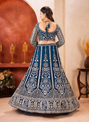 Butterfly Net Cocktail Lehenga Choli with Sequins Embroidery + Dupatta 2