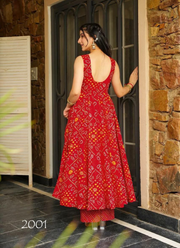 Heavy Rayon Anarkali Gown with Digital Print & 3.5m Flair 7