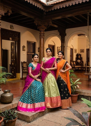 South-Style Kanjivaram Silk Lehenga Designer Indian Ethnic Wear Australia 7