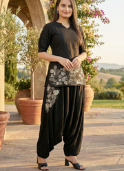Black Co-Ord Set with Embroidery 3
