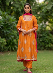 Benaras Mul Chanderi Kurta Set | Luxury Indian Traditional Fashion Australia 10