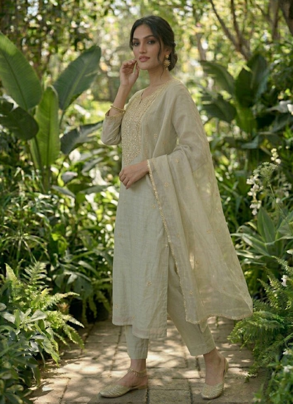 Organza Salwar Suit with Gotta Patti Work