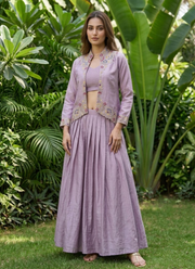 Designer Indo‑Western Jacket Lehenga Set 11
