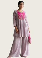 Premium Kurti Palazzo Set with Handwork & Latkans 3