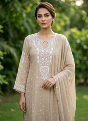Mul Chanderi Chikankari Suit Set 20