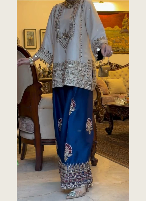 Silk Sharara Set with Georgette Dupatta
