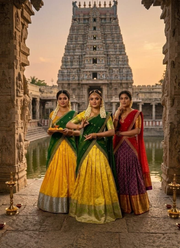 South-Style Kanjivaram Silk Lehenga Designer Indian Ethnic Wear Australia 8
