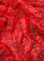 Ruffle Georgette Saree 2
