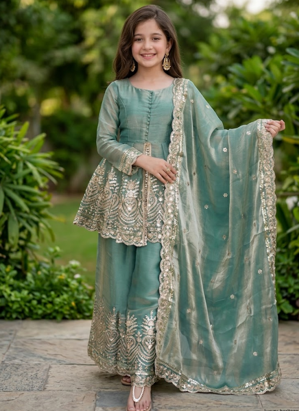 Kids Fandy Silk Dress Set, affordable Indian kids dresses Australia