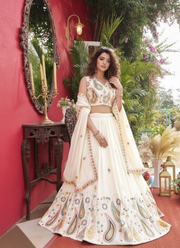 Pure Vichitra Heavy Embroidered Lehenga Choli 7