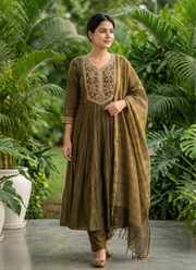 Mul Chanderi Kurta Set | Indian Party & Festive Wear Online Australia 10