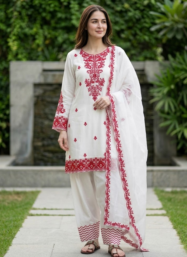 Rayon Cotton Kurti Set with Silk Dupatta