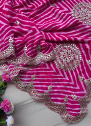 Special Shwan Lariya Saree – Cyc Georgette with Goota Foil & Coding Work 9