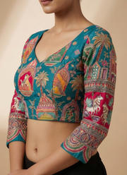 Exclusive Wedding Blouse in Pure Crepe with 3/4 Sleeves 6