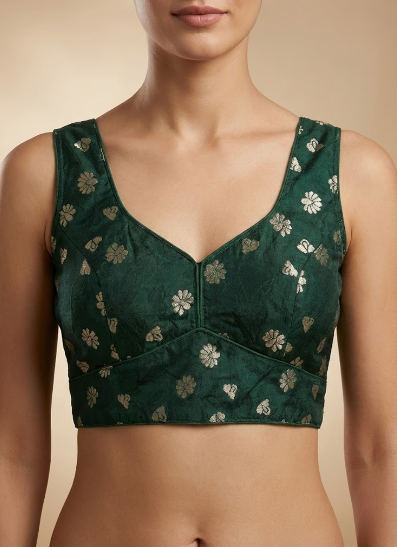 Cosmos Viscose Jequard Silk Women’s Blouse with Heavy Partywear Design