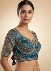 Partywear Women’s Blouse with Premium Padding & Back‑Open Design 16