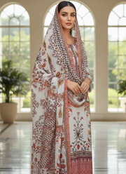 Pakistani Satin 3-Piece Salwar Suit – Elegant Kota Dupatta Ensemble 4