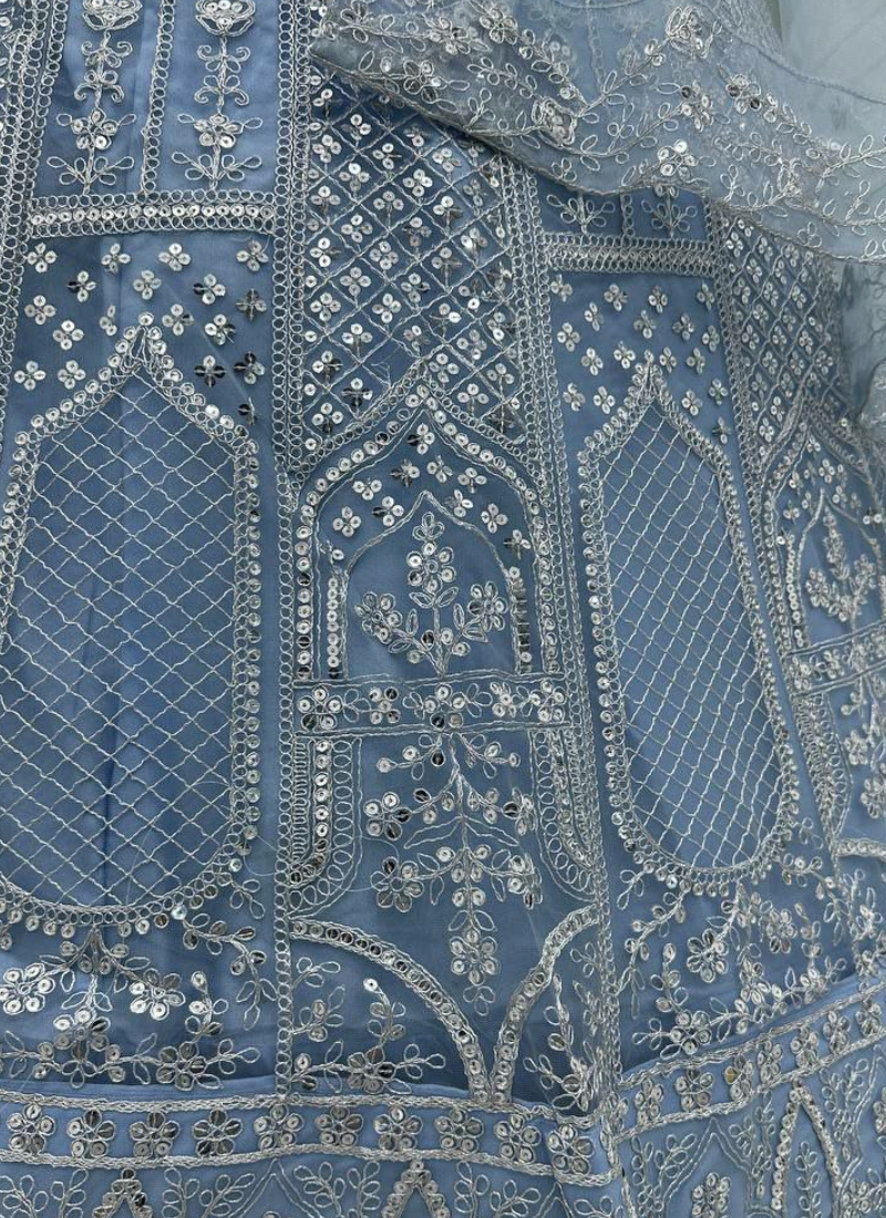Butterfly Net Bridal Lehenga Choli with Sequins & Codding Embroidery + Dupatta