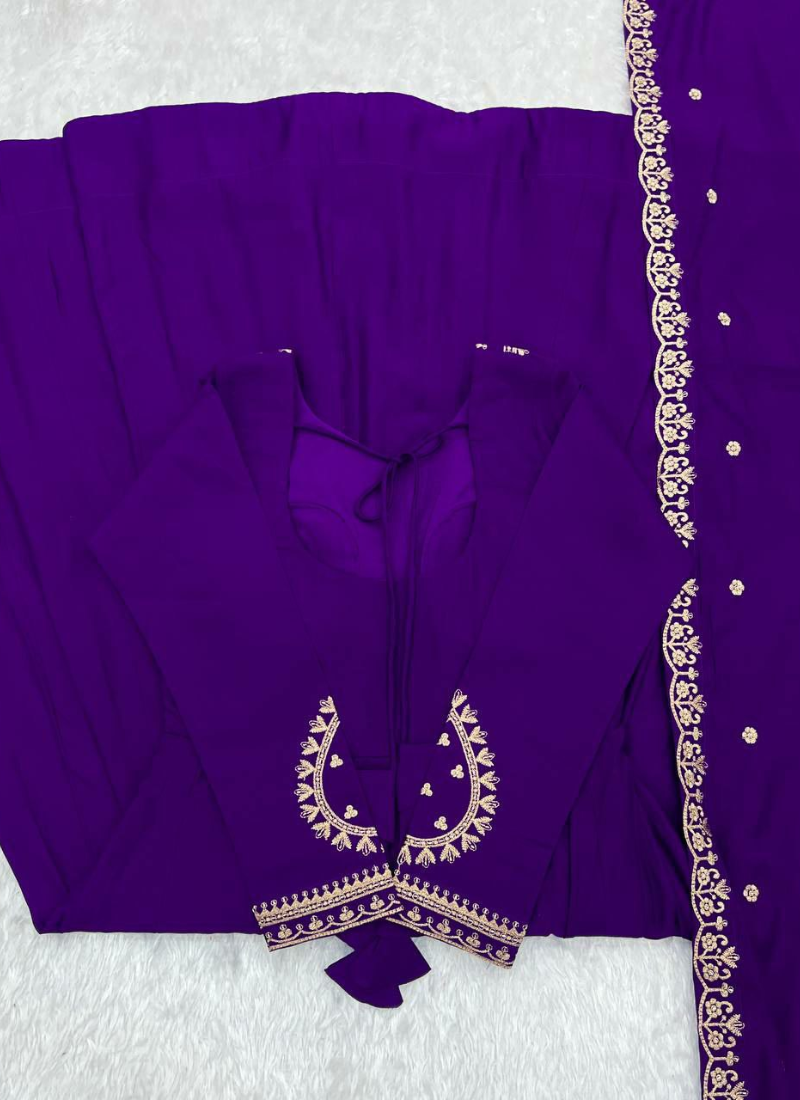 Royal Chanderi Silk Anarkali with Dupatta