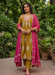 Benaras Mul Chanderi Kurta Set 5