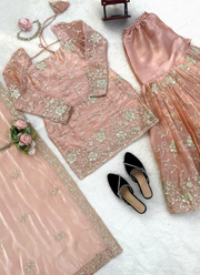 JMC Silk Sharara Set with Embroidered Dupatta 8