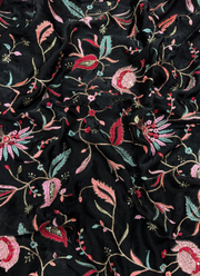 Space Silk Saree with Multicolour Thread & Sequins Embroidery + Blouse Fabric 9