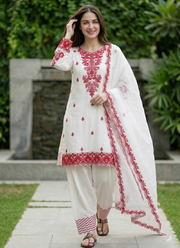 Rayon Cotton Kurti Set with Silk Dupatta 6