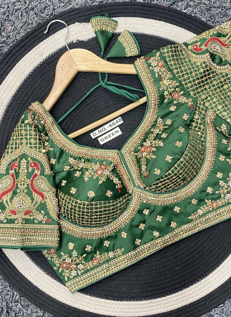 Partywear Women’s Blouse with Premium Padding & Back‑Open Design