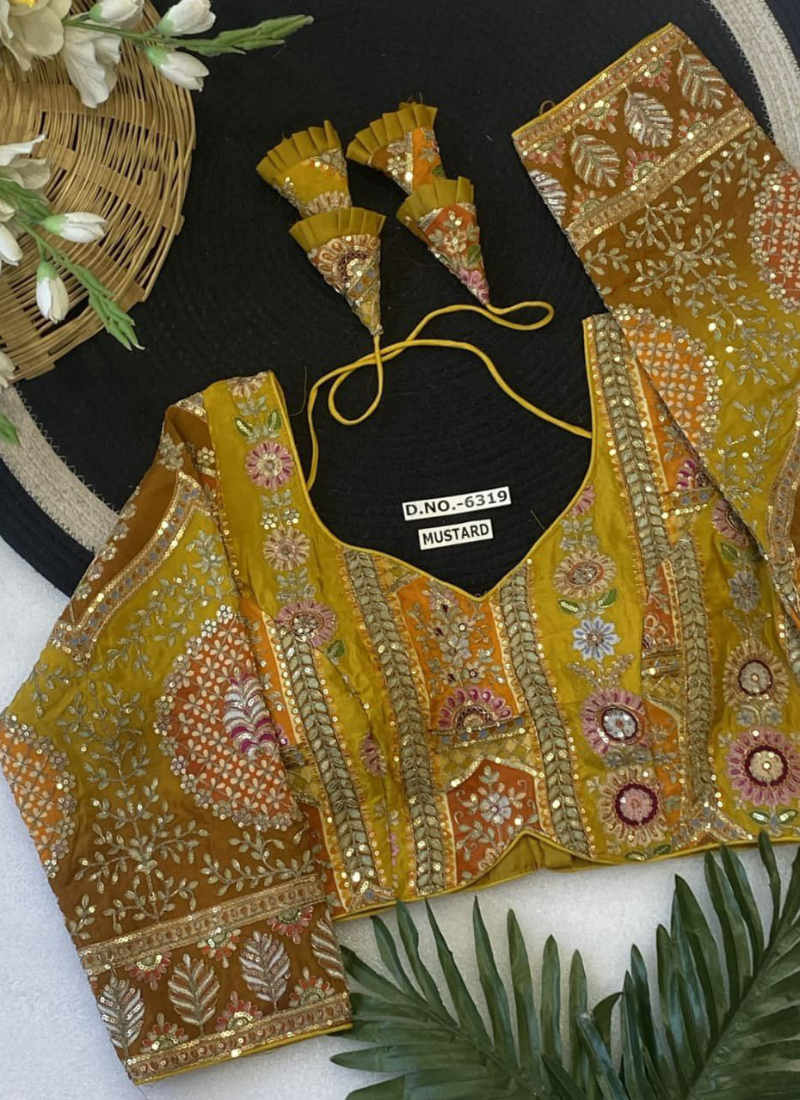 Partywear Women’s Blouse with Premium Padding & Back‑Open Design