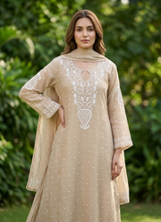 Mul Chanderi Chikankari Suit Set | Indian Salwar Suit Online Australia 10