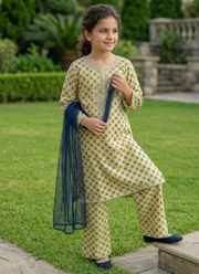 Girl’s 3‑Piece Embroidered Cotton Midi Shirt Set 2