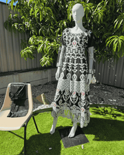 Elegant Black Pakistani Anarkali Suit with Dupatta 6