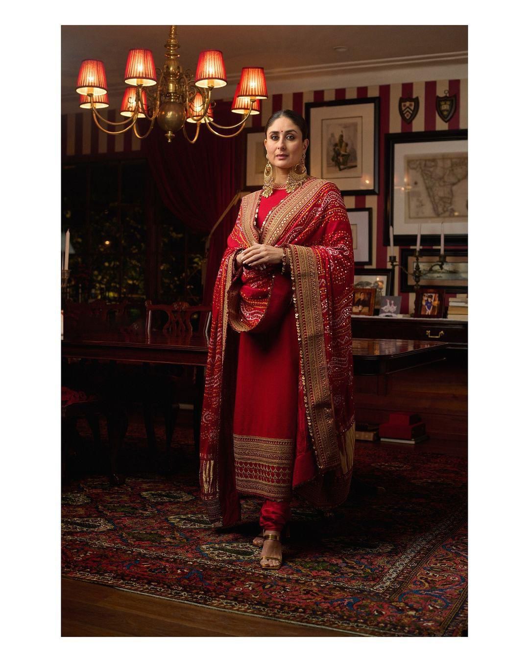 Red Georgette Salwar Kameez – Karwa Chauth Special Elegance