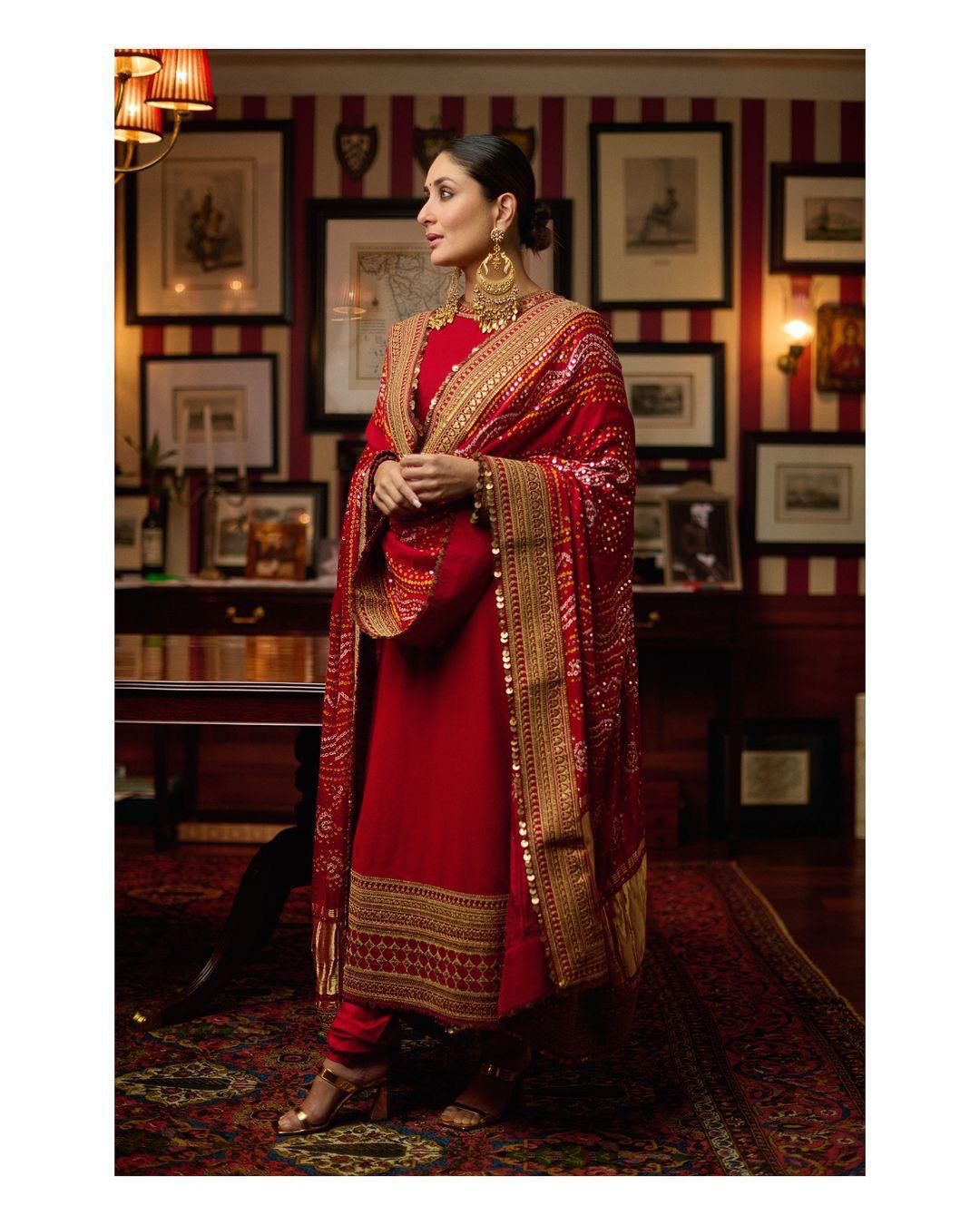 Red Georgette Salwar Kameez – Karwa Chauth Special Elegance