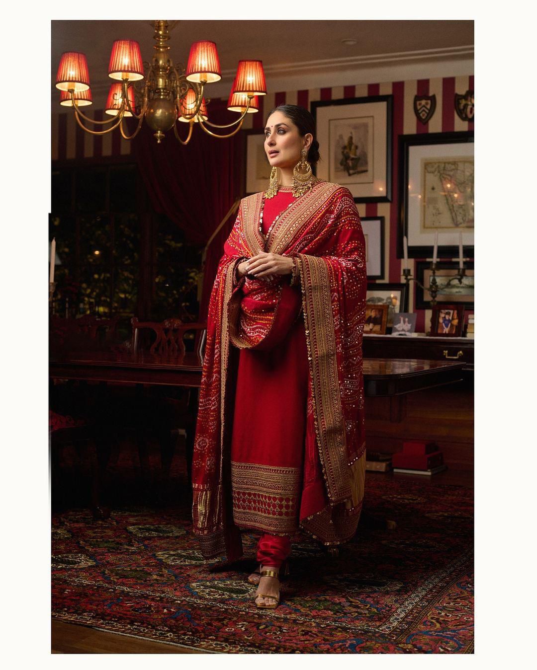 Red Georgette Salwar Kameez – Karwa Chauth Special Elegance