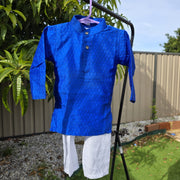 Royal Blue Kids Kurta Pajama Set – Elegant Ethnic Wear 11